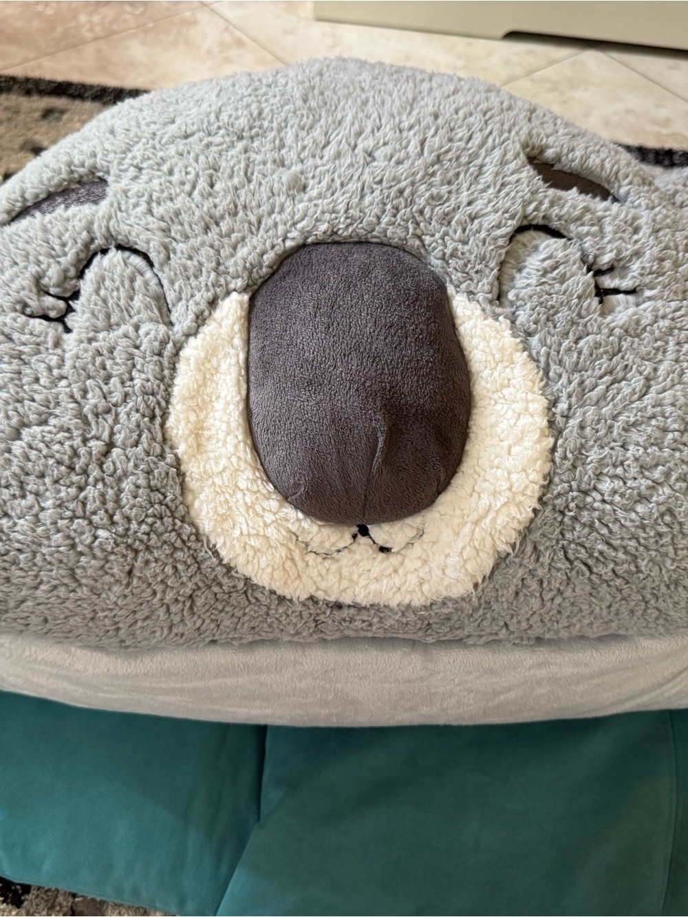 Cozy Gray Plush Coala Sleeping Bag with Pillow